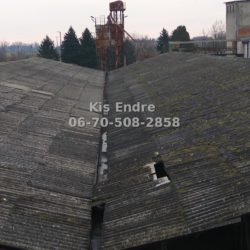 Csarnoképület hullámpala tető javítása, festése, felújítása